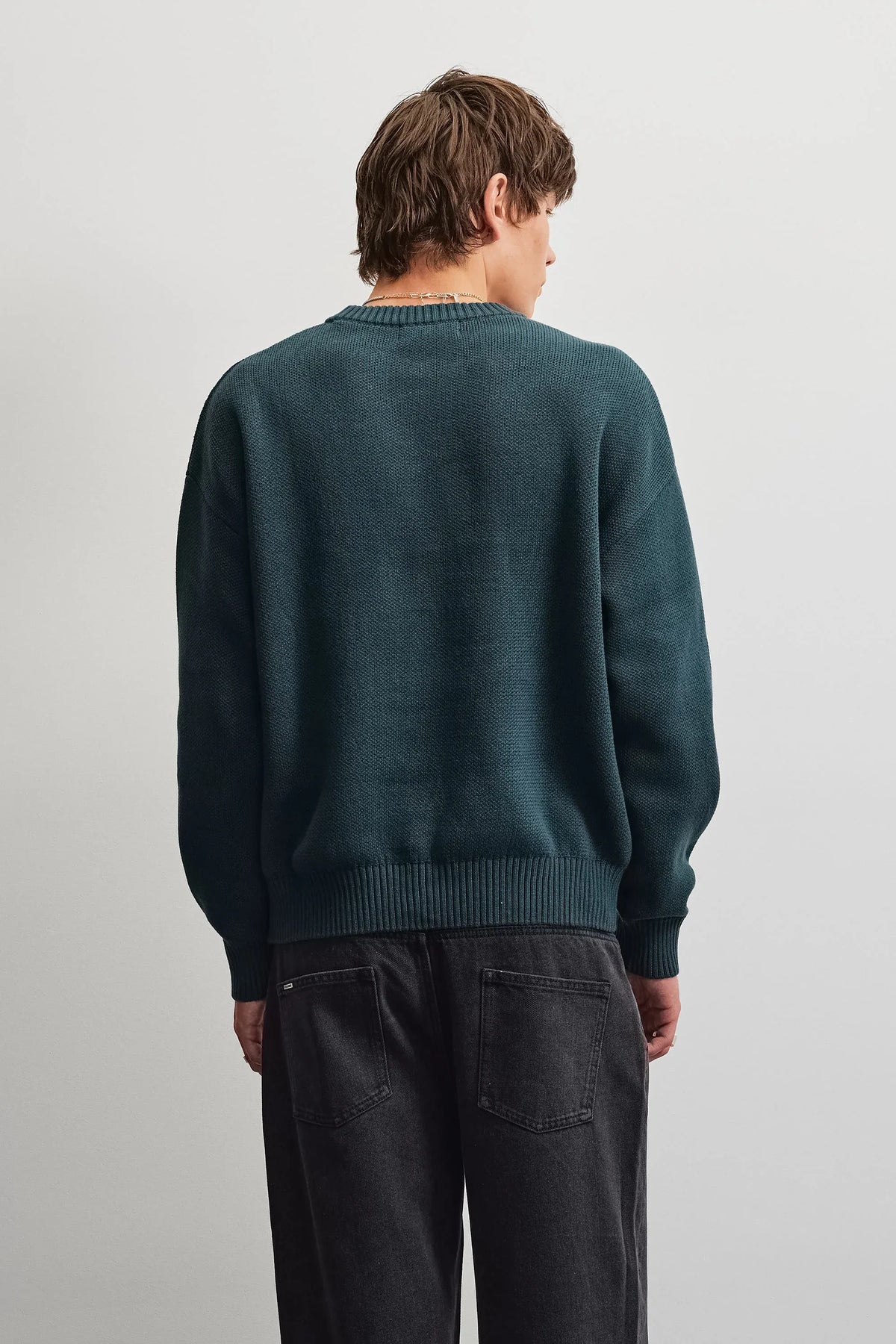 Logo Oversized Knit Sweater DARK TEAL DARK TEAL Bild 4