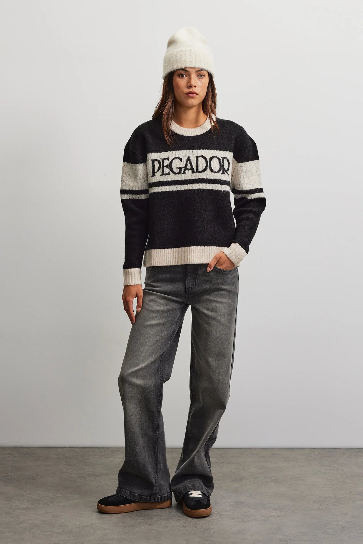 Rassa Knit Sweater BLACK CREAM Bild 2