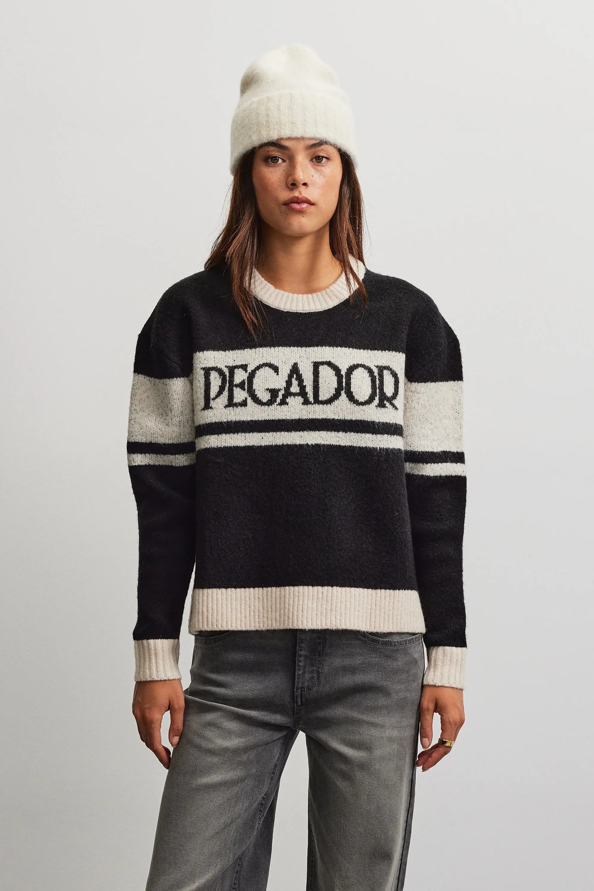 Rassa Knit Sweater BLACK CREAM Bild 3