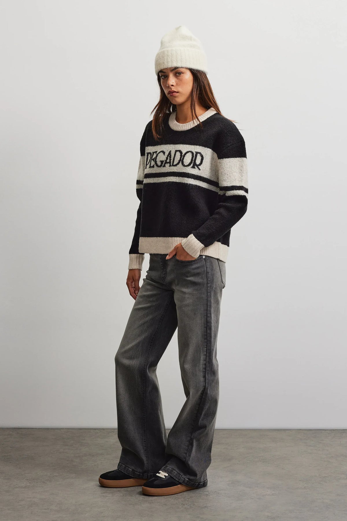 Rassa Knit Sweater BLACK CREAM Bild 6
