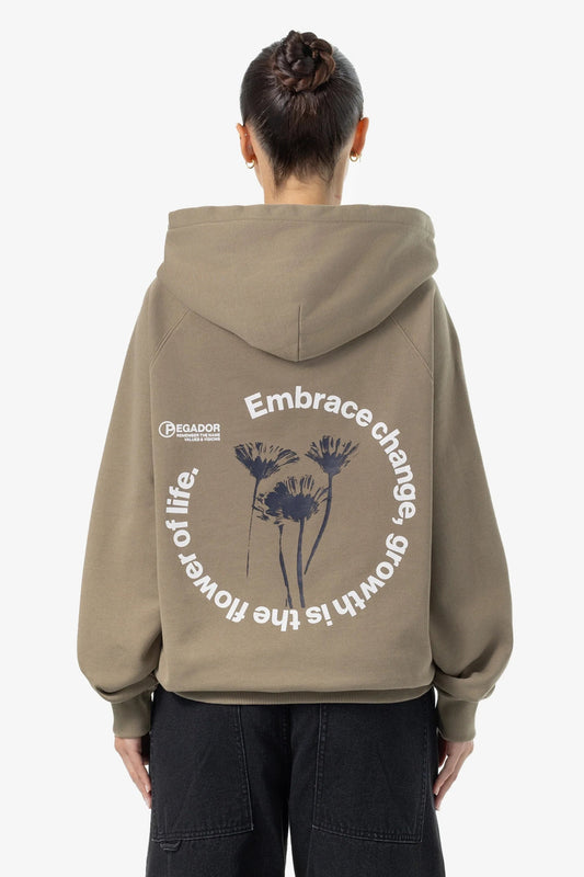 PEGADOR ROYA OVERSIZED RAGLAN HOODIE WASHED DESERT TAUPE WASHED DESERT TAUPE Bild 1