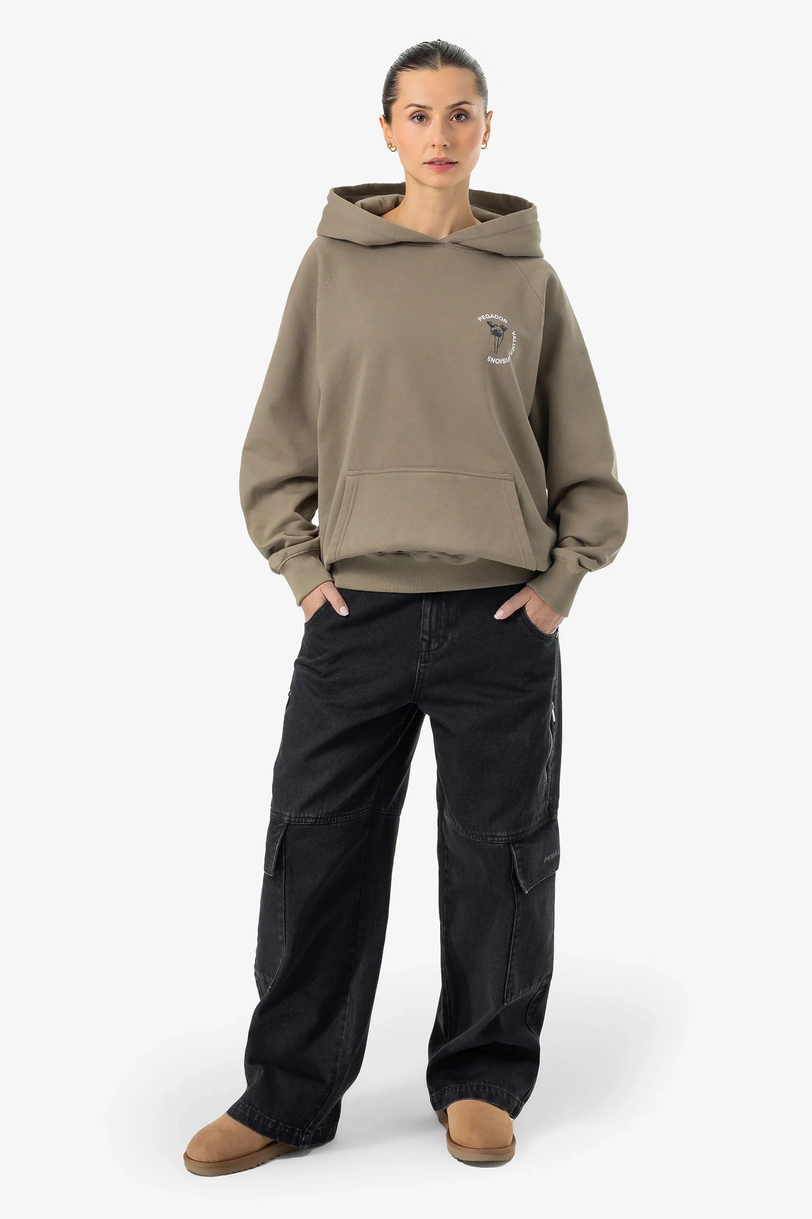 PEGADOR ROYA OVERSIZED RAGLAN HOODIE WASHED DESERT TAUPE WASHED DESERT TAUPE Bild 2
