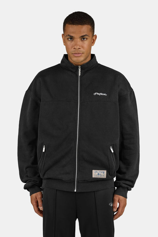 PEGADOR SHELBY OVERSIZED DOUBLE LAYER SWEAT TRACK JACKET VINTAGE BLACK VINTAGE BLACK Bild 1