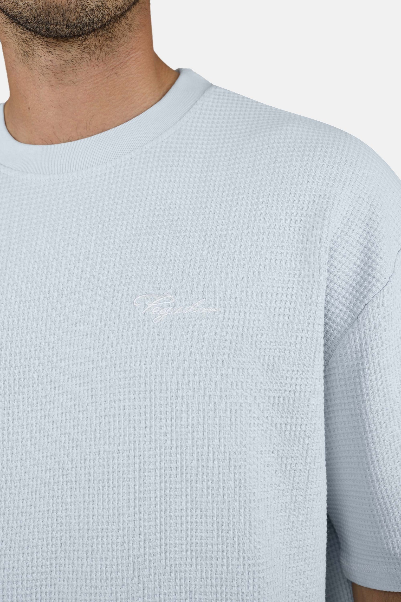 PEGADOR SIGNAR OVERSIZED WAFFLE TEE WASHED DREAM BLUE WASHED DREAM BLUE WHITE WASHED DREAM BLUE WHI Bild 4