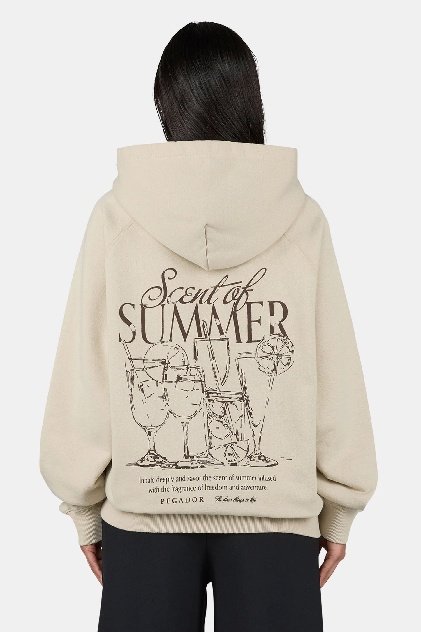 PEGADOR TAPO OVERSIZED RAGLAN HOODIE WASHED LIGHT BEIGE WASHED LIGHT BEIGE Bild 1