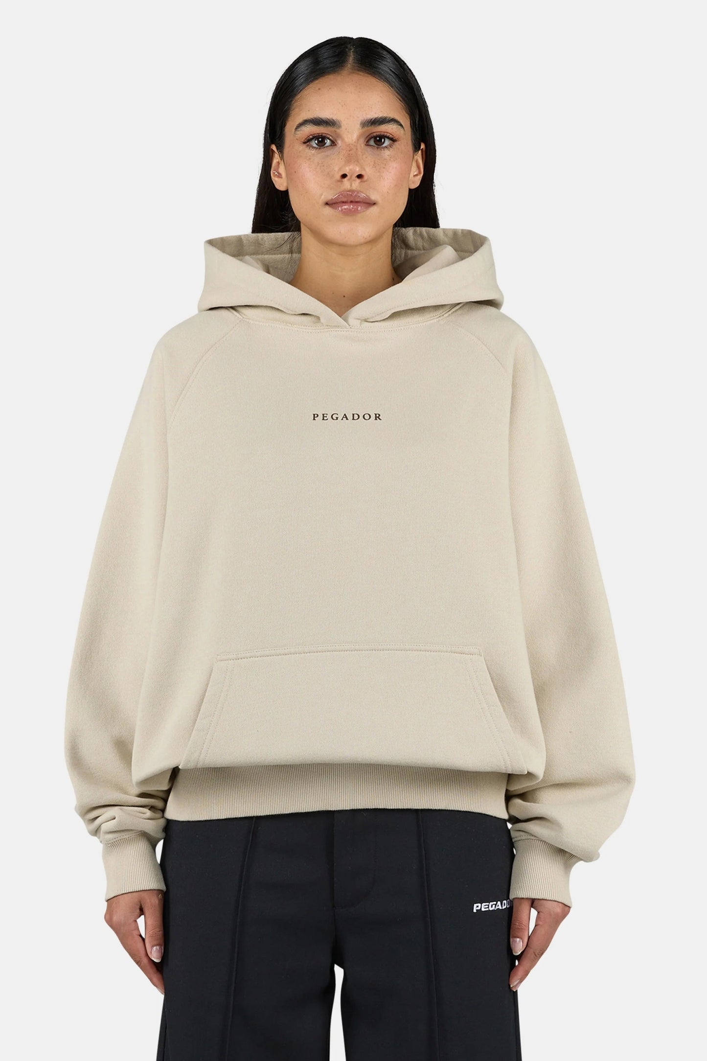 PEGADOR TAPO OVERSIZED RAGLAN HOODIE WASHED LIGHT BEIGE WASHED LIGHT BEIGE Bild 3