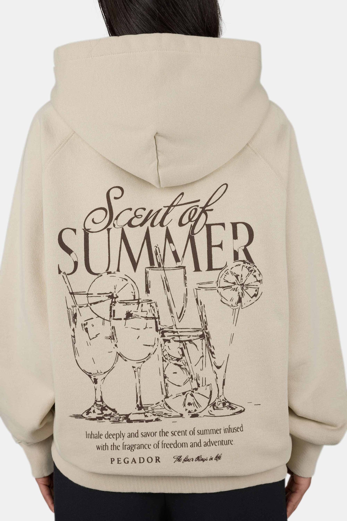 PEGADOR TAPO OVERSIZED RAGLAN HOODIE WASHED LIGHT BEIGE WASHED LIGHT BEIGE Bild 5