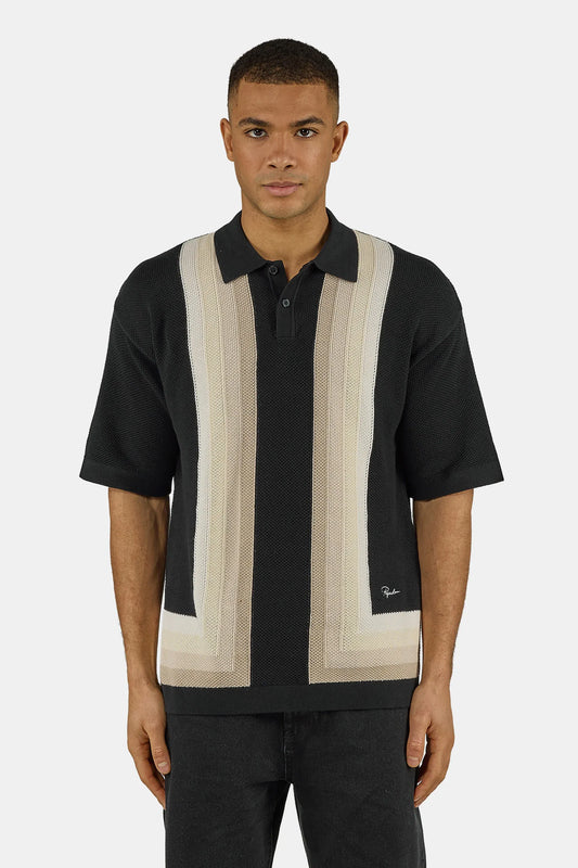 PEGADOR TELLERO PIQUE KNIT POLO BLACK Bild 1