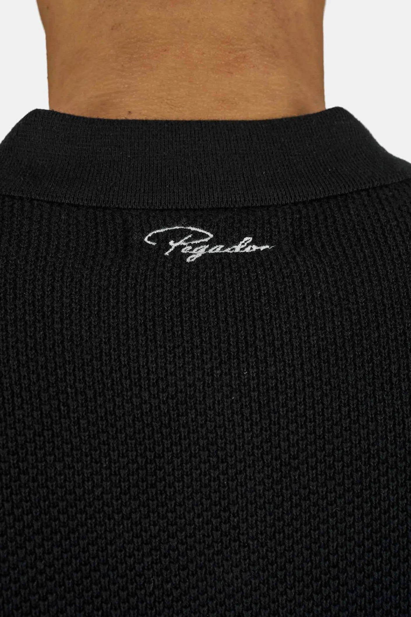 PEGADOR TELLERO PIQUE KNIT POLO BLACK Bild 7