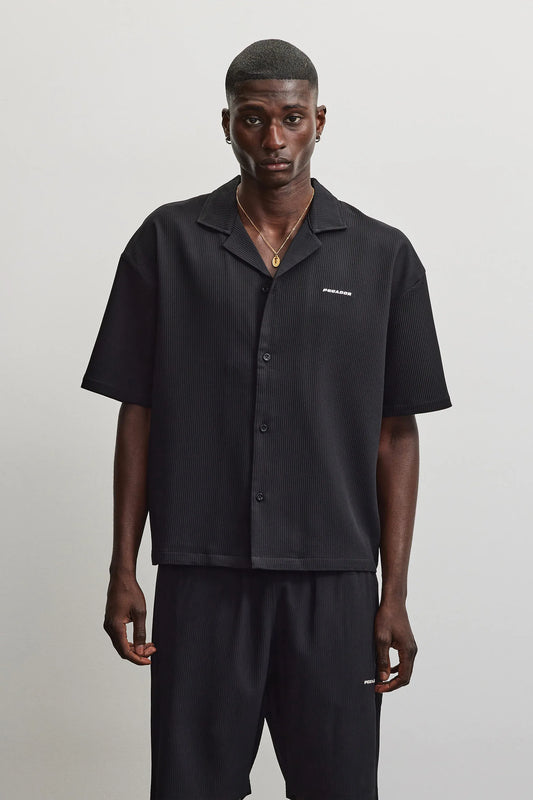TROY PLISSEE SUMMER SHIRT BLACK Bild 1