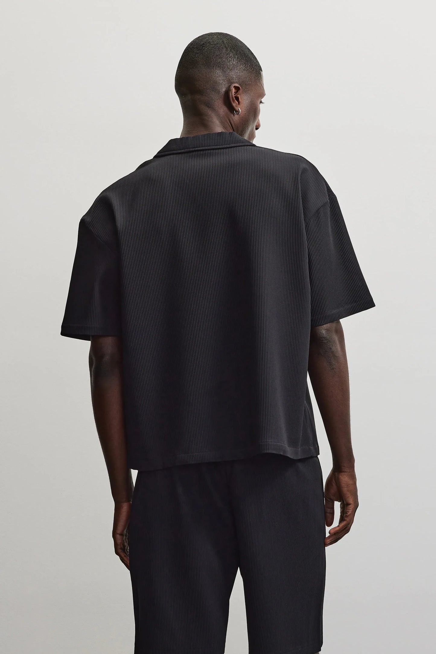TROY PLISSEE SUMMER SHIRT BLACK Bild 4