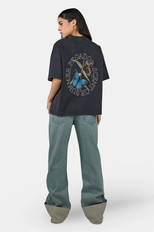 PEGADOR YESSI HEAVY OVERSIZED TEE VINTAGE BLACK VINTAGE BLACK Bild 2