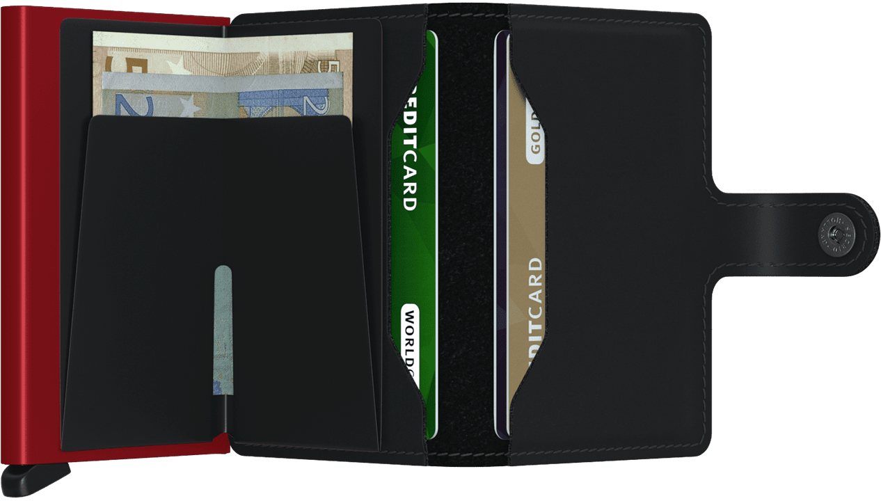 MINIWALLET MATTE BLACK & RED Bild 3