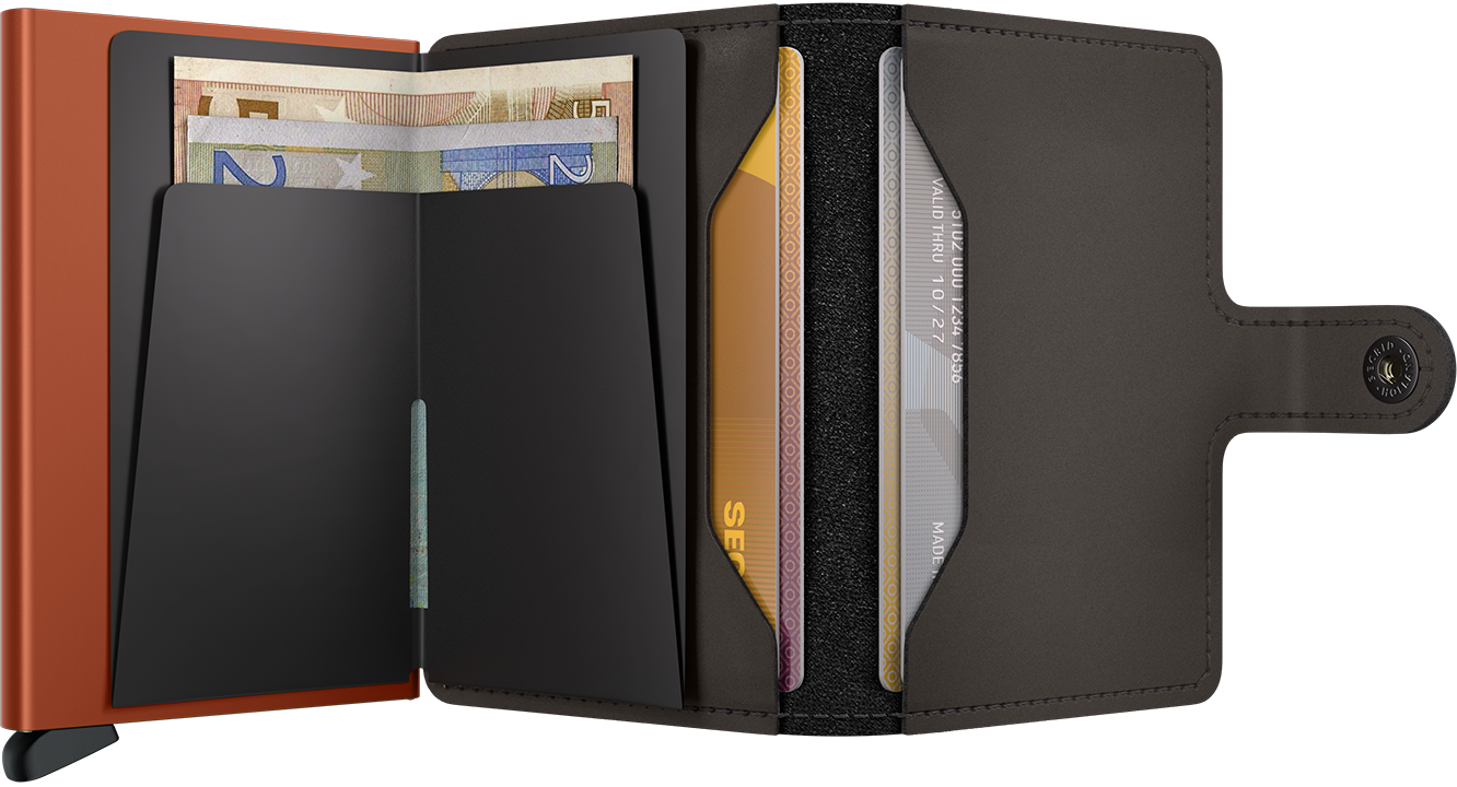SECRID MINIWALLET MATTE TRUFFLE & ORANGE TRUFFLE & ORANGE Bild 2