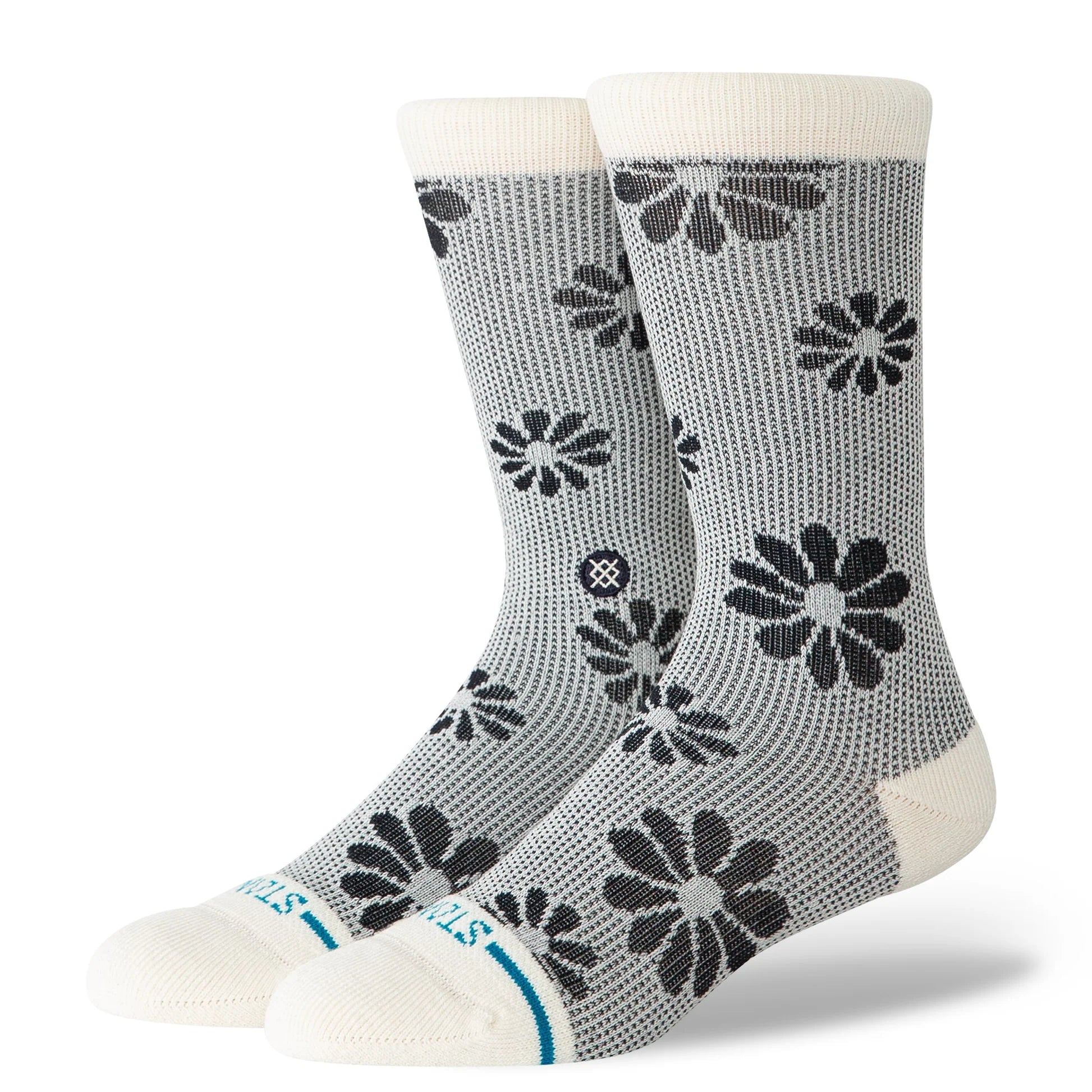 STANCE FLORAL STITCH CREW SOCKEN IVORY Bild 1