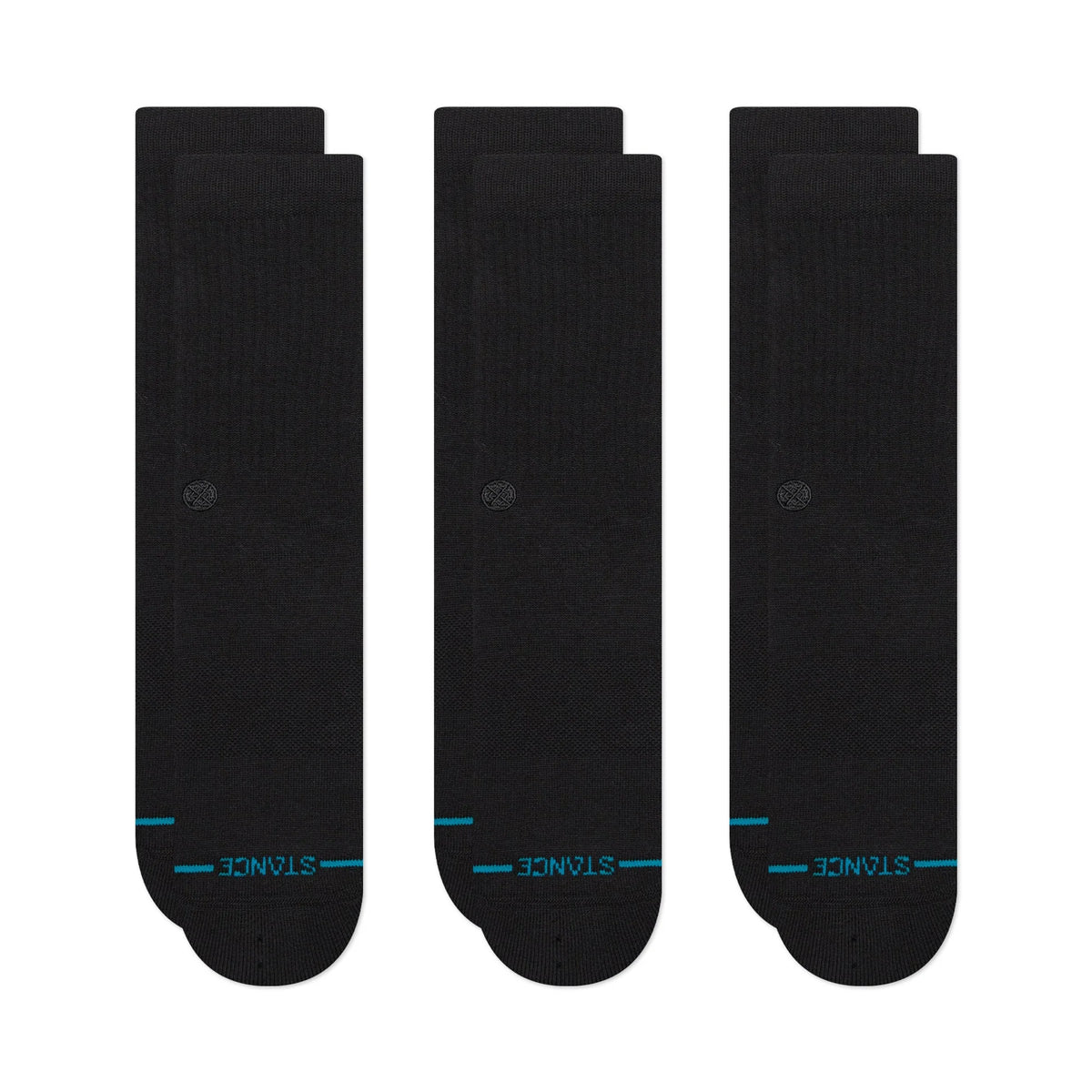 ICON CREW SOCKS 3ER PACK BLACK/BLACK BLACK/BLACK Bild 1