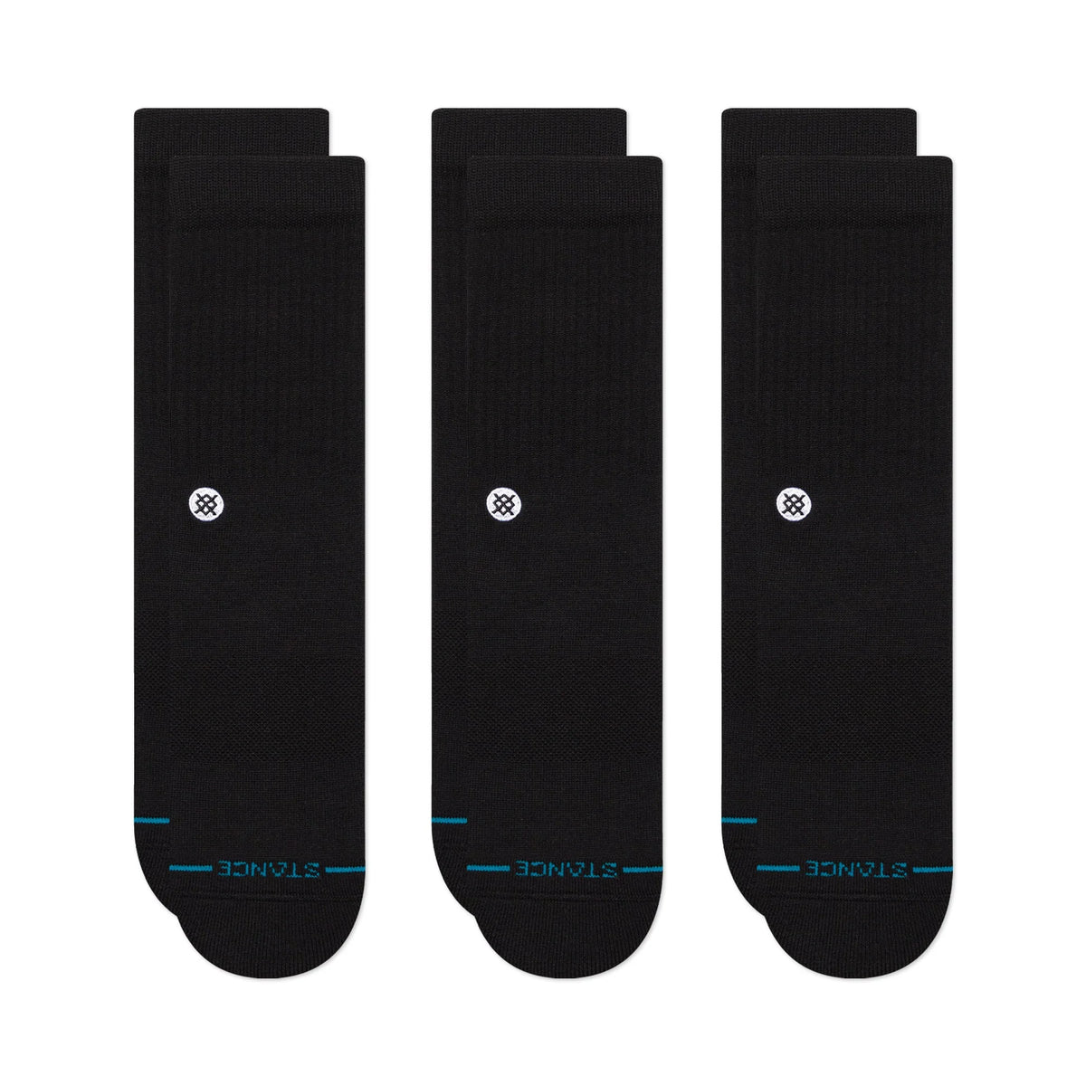 ICON CREW SOCKS 3ER PACK BLACK BLACK Bild 1
