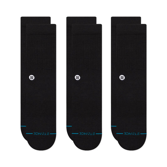 ICON CREW SOCKS 3ER PACK BLACK BLACK Bild 1
