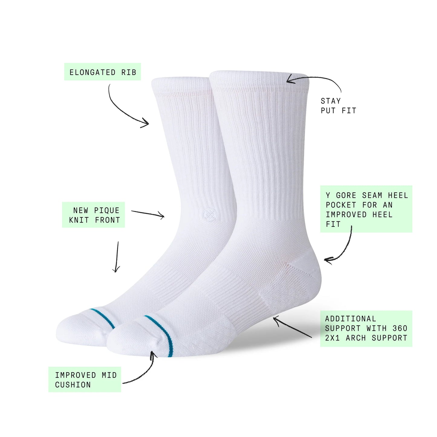 SIGNATURE CREW SOCK WHITE WHITE Bild 2